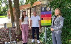 UV-Index Tafel im Lechtalbad und im Inselbad